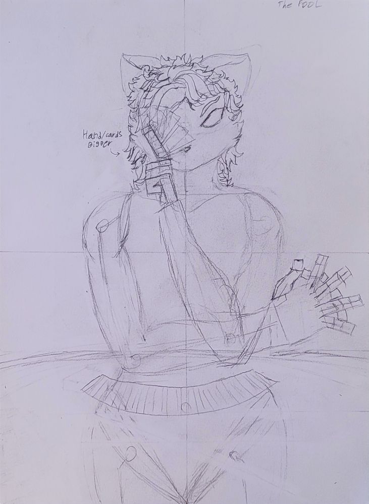 A sketch of the previous anthro feline