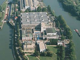 photo aérienne des laboratoires d'EDF à Chatou dans le 92