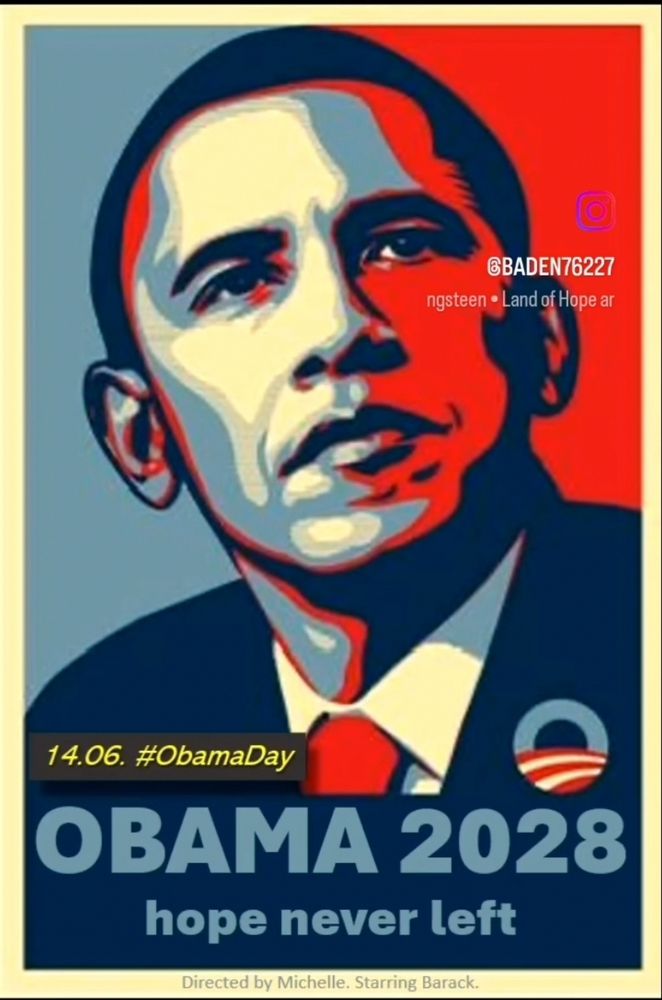 Ein Portrait von Barack Obama #Obamaday #Obamaday June14th Obsma 2028 #Hope never left. 