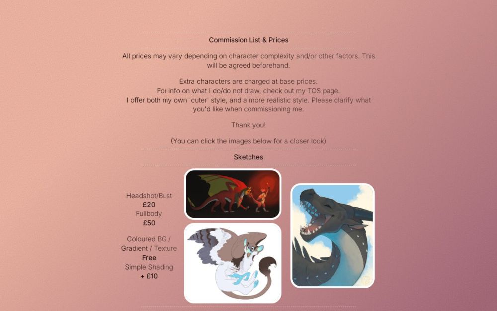 Commission Prices