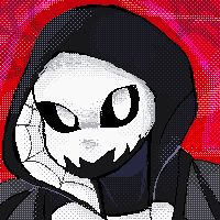 A pixel icon of Draco Highwind’s spider-sona.