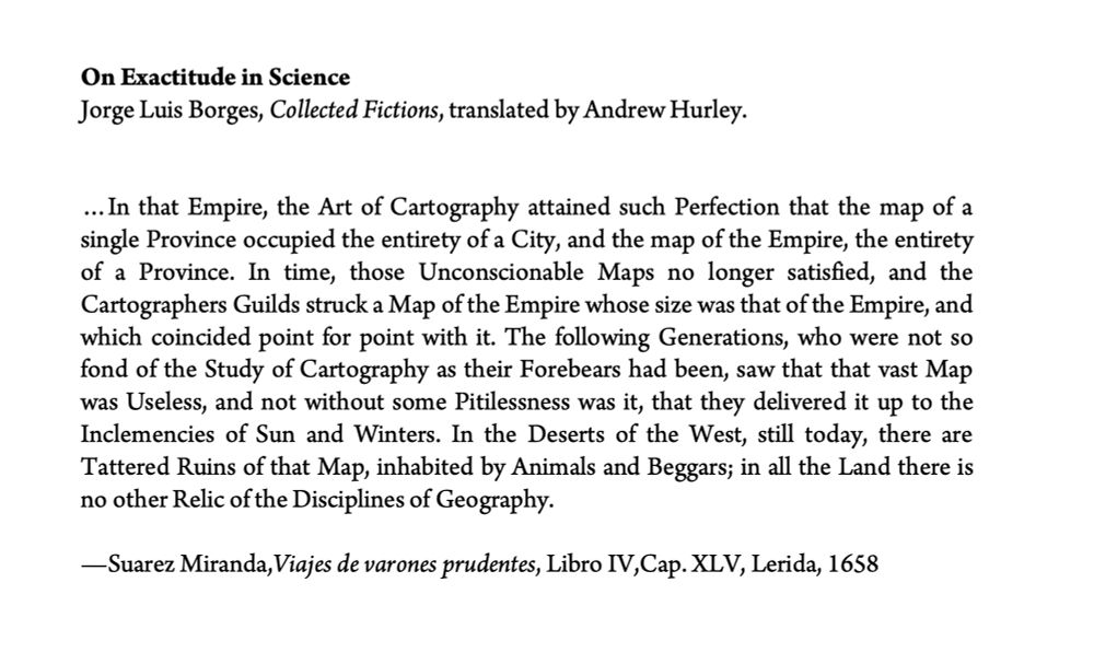 Story by Borges "On Exactitude in Science"