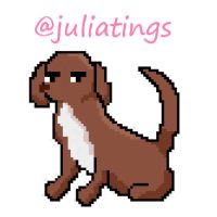 A pixel art version of my doggo