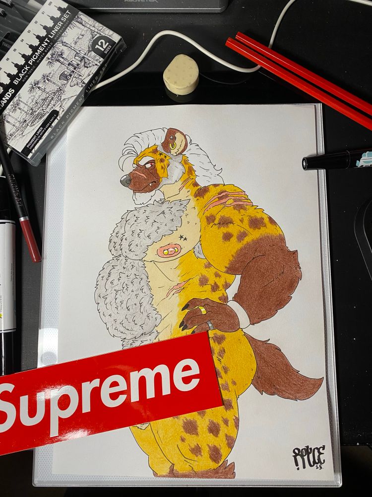 its art…… huyena.. on paper.. for today