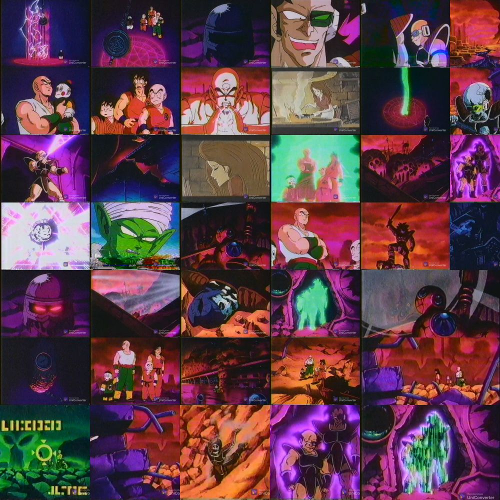 frames from a dragon ball episode