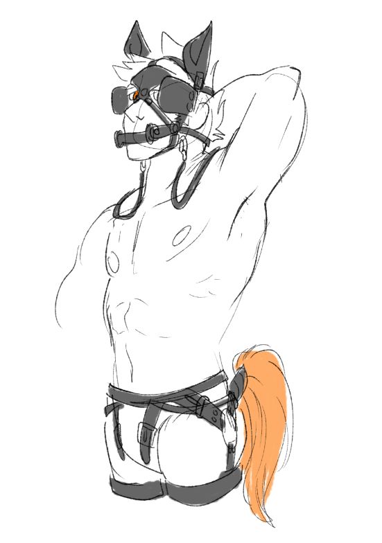 Dirk strider in some pony play gear