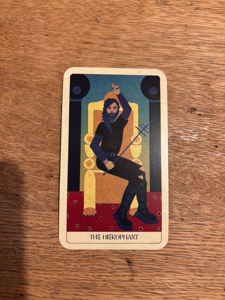 The Hierophant card from The Modern Goth Tarot