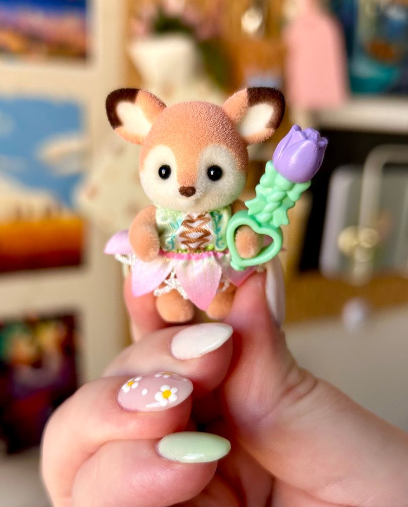 Little deer from the Calico Critters Blooming Baby Friends Series.