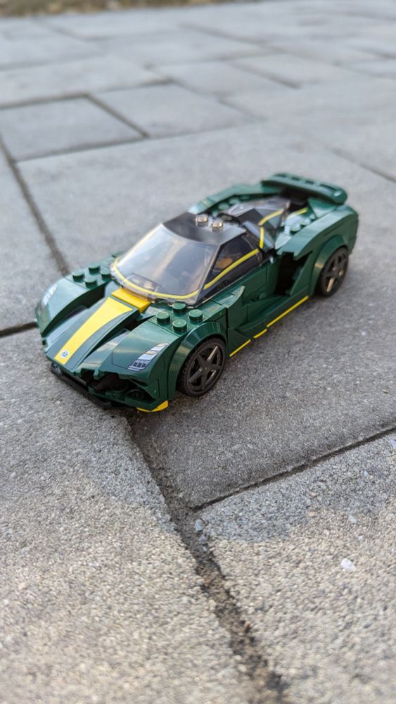 Green Lego Lotus sports car.