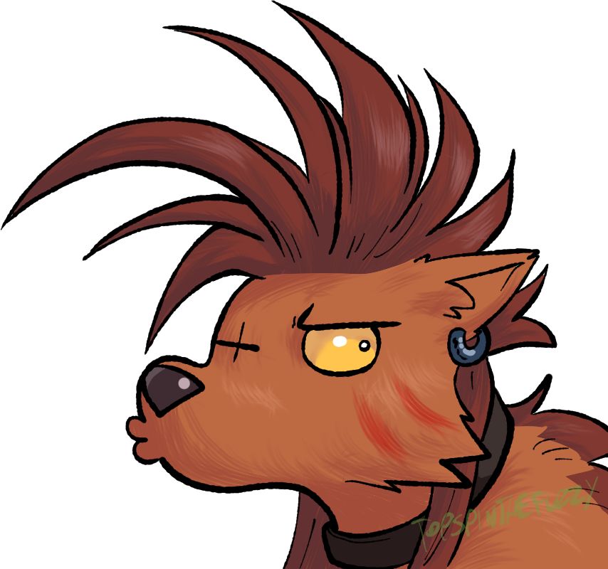 Nanaki (Red XIII) looking dubious
