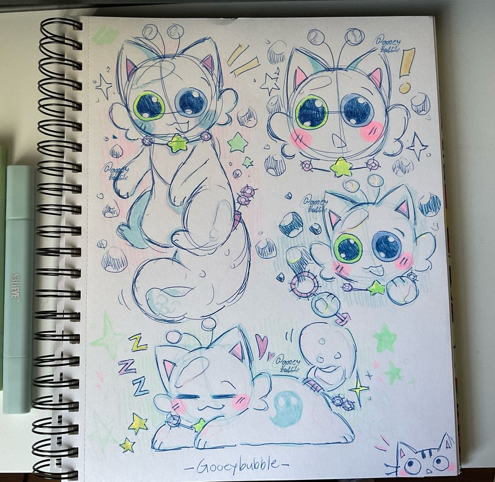 Bubble cat art