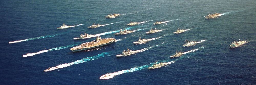 Bild einer US-Flugzeugträger Battle Group.