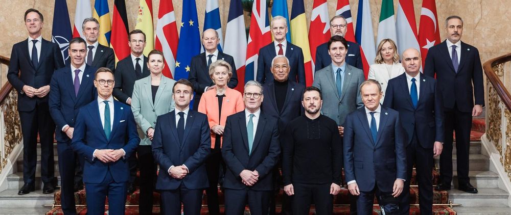 Treffen von EU-Regierungschefs mit Vertretern Kanadas und der Türkei in London, 2024.