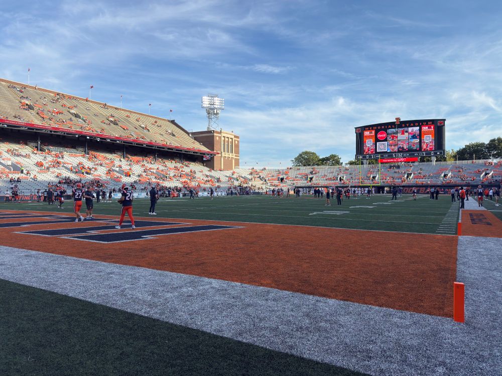 Football field at Memorial Stadium