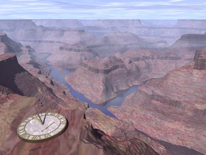 An artist's computer-graphics depiction of the phase following a Fifth Tuesday, also known as "TimeCalm."