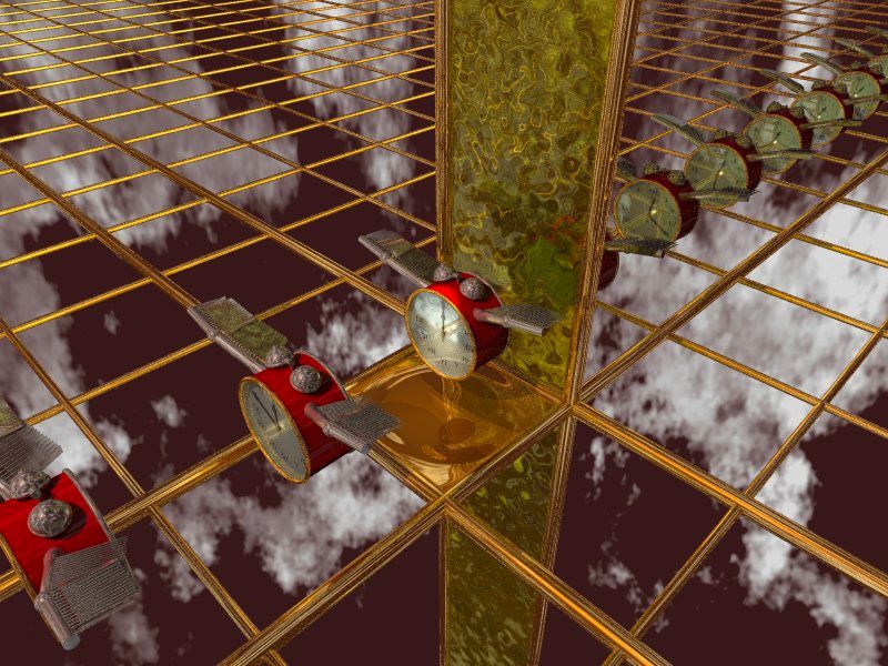 OK this one doesn't really make thematic sense with the skeet but I had one more 3D rendering of clocks in space and couldn't find another place to use it. What, am I just gonna let a 3D rendering of some clocks passing through a.... I dunno, some kind of Slime Gate.... just sit on my hard drive, gathering dust?