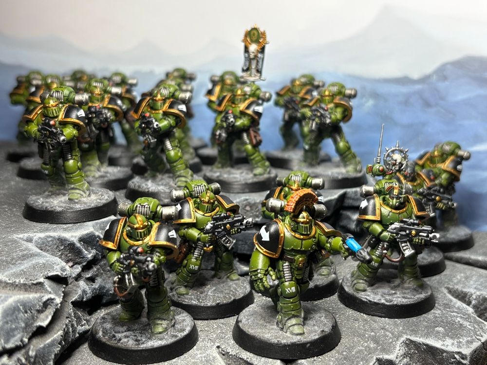 Painted MkII Salamanders Tactical Squad