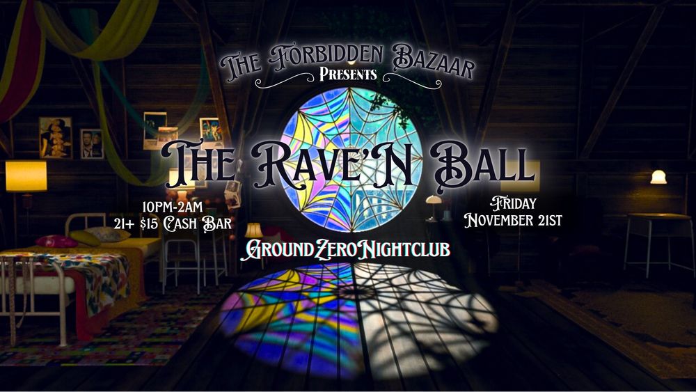 In the grand tradition of the Addams Family, we dance! Get ready for the Nevermore RaveN Ball on Nov 21st in NE MPLS at the legendary Ground Zero Nightclub!
Featuring all MN Local Artists and You! Join us in the Dilettante Fashion Parade. 

As seen in the series Wednesday, the RaveN Ball is the most auspicious winter mixer for all Nevermore outcasts, freaks, and monsters.
All you need to do to join us on stage for the Dilettante Fashion Parade is to show up in costume dress in all white, as a Witch, Were Wolf, Psychic, Siren, Gorgon, Vampire, Shape Shifter, Hyde, as a member of Charles Addams creepy family, or cosplay as any character that fits the spooky theme of Wintery delight.
21+ $15 cover
Aerial Acrobatics
Nerdlesque
Body Paint
Fire Magic
Live Art
Dilettante Fashion Parade
Photo Booth
Local Vendors
Projected Visuals
Grab your flow props and jam out on the flow friendly dance floor.
21+ $15 cover
We will also be opening the chapel up for public service with Othieno