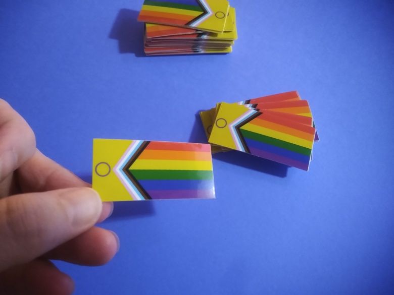 minnesota all inclusive pride flag stickers. i have trans pride too, and will get more kinds of minnesota pride stickers printed this year