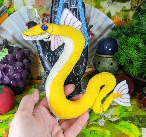 a yellow water dragon