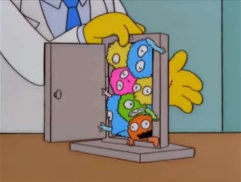 the simpsons meme where burns is so full of diseases they get stuck in the door, so he'll live forever