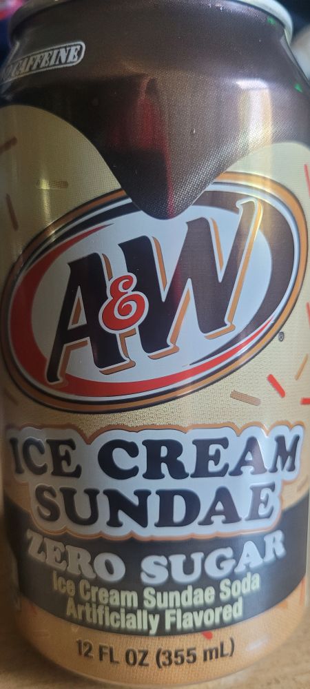 A&W Ice Cream Sundae Zero Sugar pop