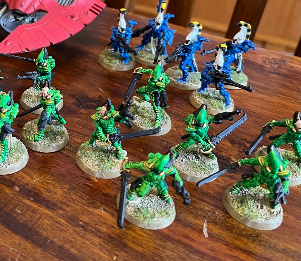 Striking scorpions and Dire avengers. 
