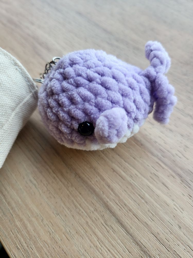 One of many freebies from Jin's concert. A crotcheted purple whale! Lucky me!  