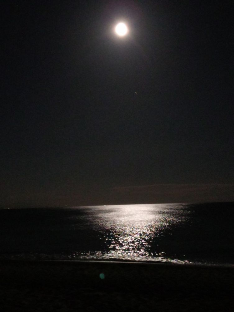 Moon over the sea