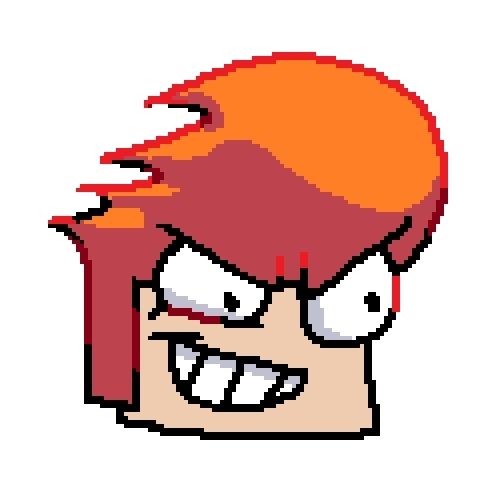Ceda with an insane grin.