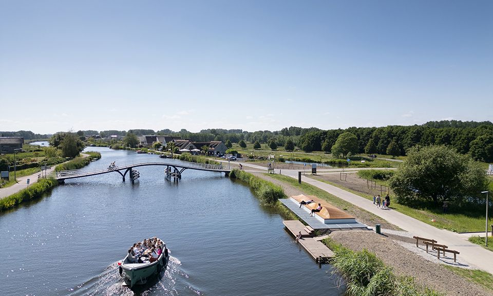 Rottebanbrug vanuit de lucht