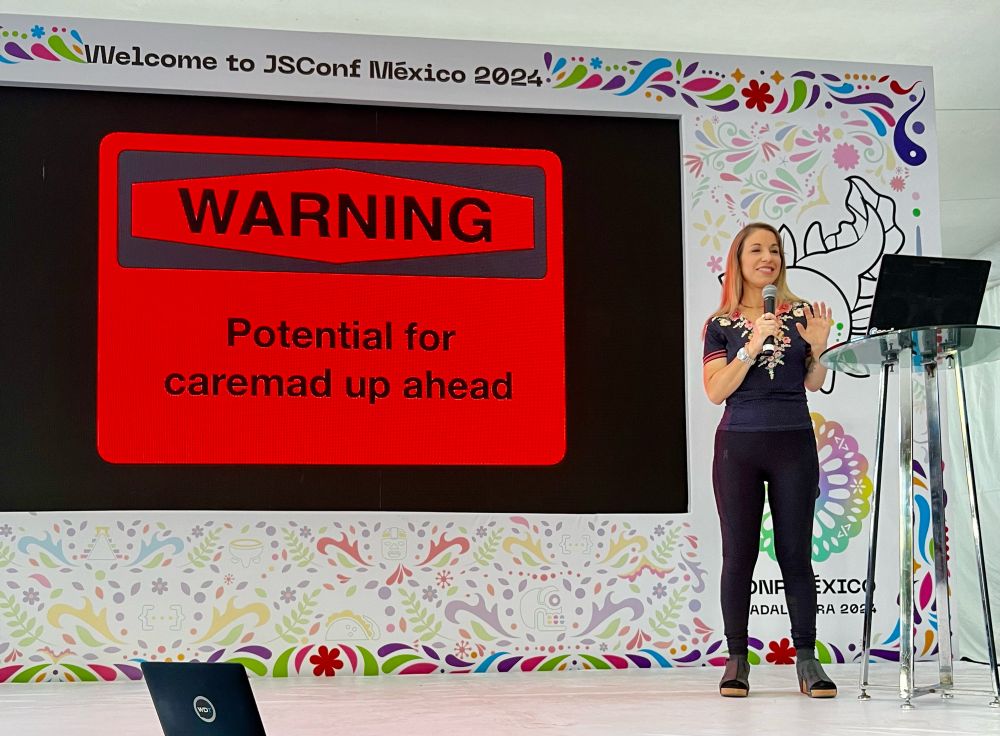 Sarah with a hilarious warning 