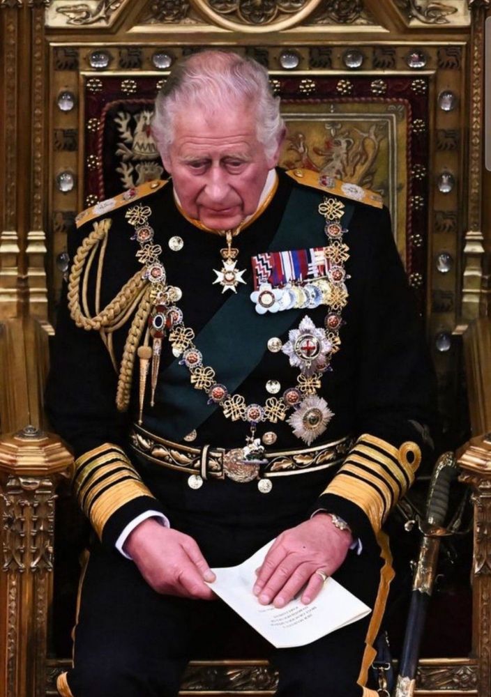 It’s time to be done with this. Give the treasures back to their respective countries. Melt down that ridiculous carriage. Oh and it’s a photo of Charles looking red and swollen.