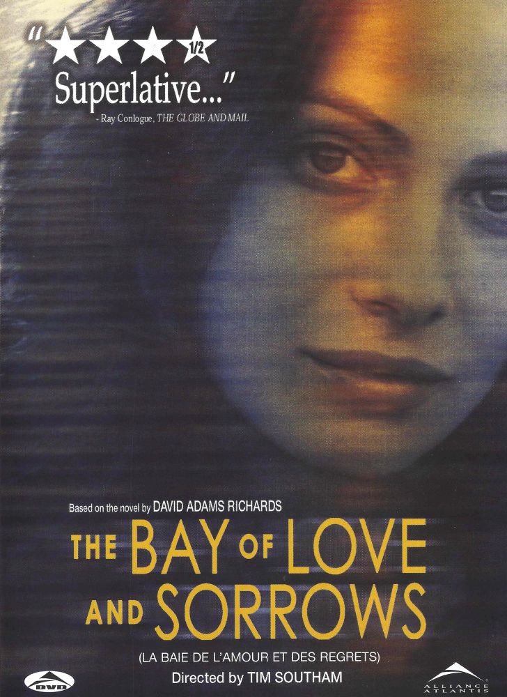 A poster for the film, The Bay of Love and Sorrows which features a close up image of a young woman.