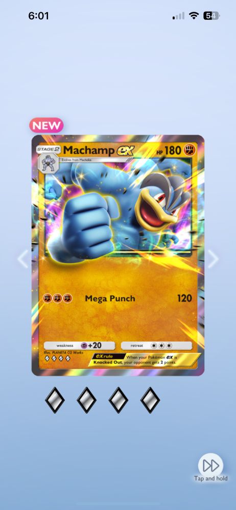Machamp EX 4 Diamond Rarity from Pokemon TCG Pocket
