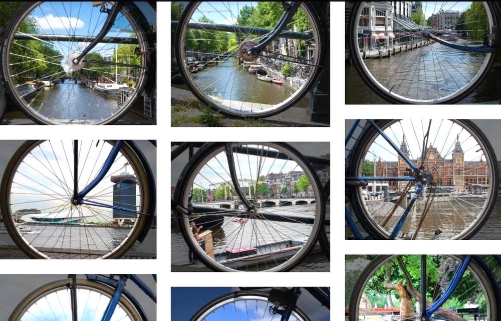 Amsterdam through bicycles #okkerartgallery 2015