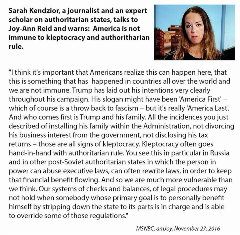 Trump is an authoritarian kleptocracy obviously transcript circa 2016