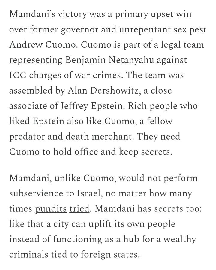 Trump and Cuomo both defend Netanyahu and love rich criminals, more here: https://sarahkendzior.substack.com/p/heat-exhaustion