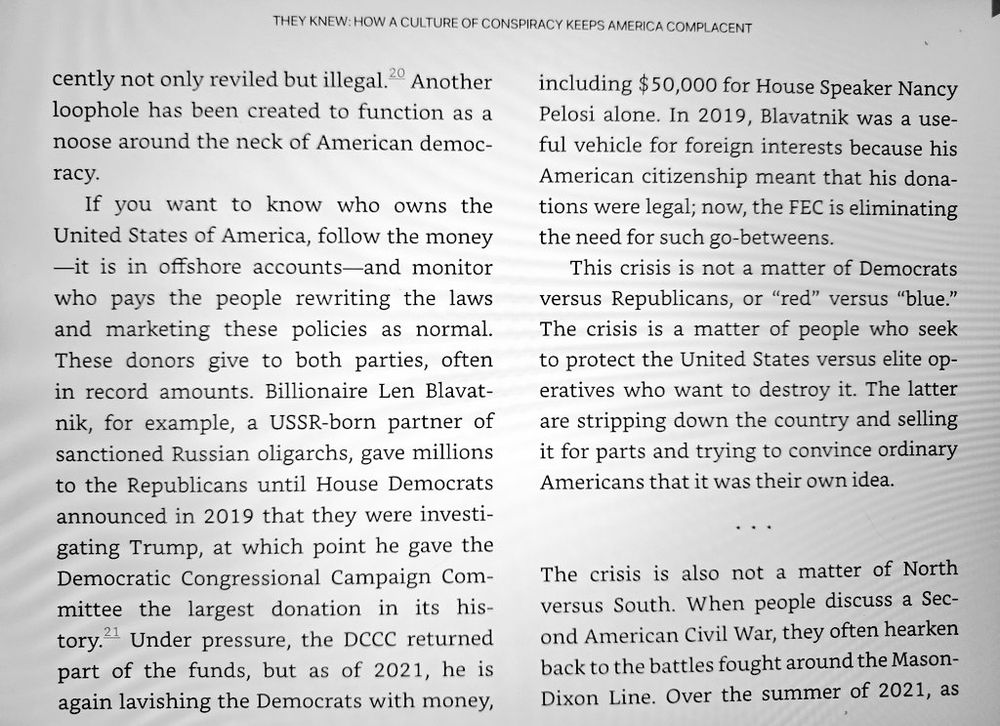 long pages of text from the 2022 book THEY KNEW about oligarchs attempting to destroy the US 