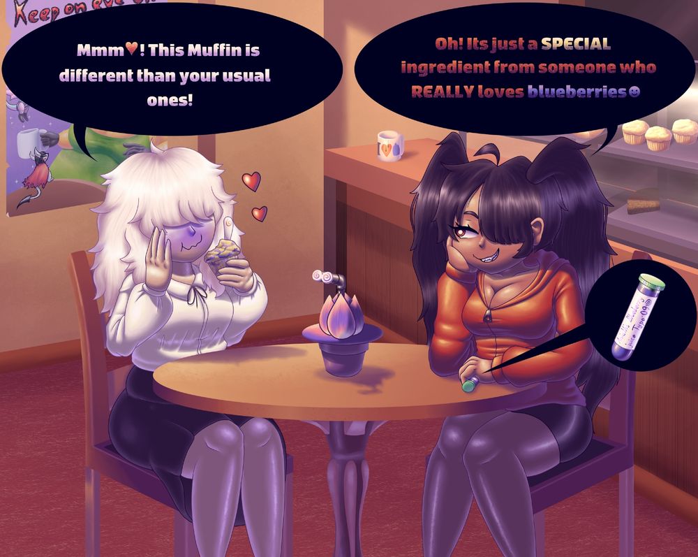 With textbox! That cursed vial is very potent!

Hmm... Roselyn brought a lot souvenir from the concert, and where in the world she get that vial?