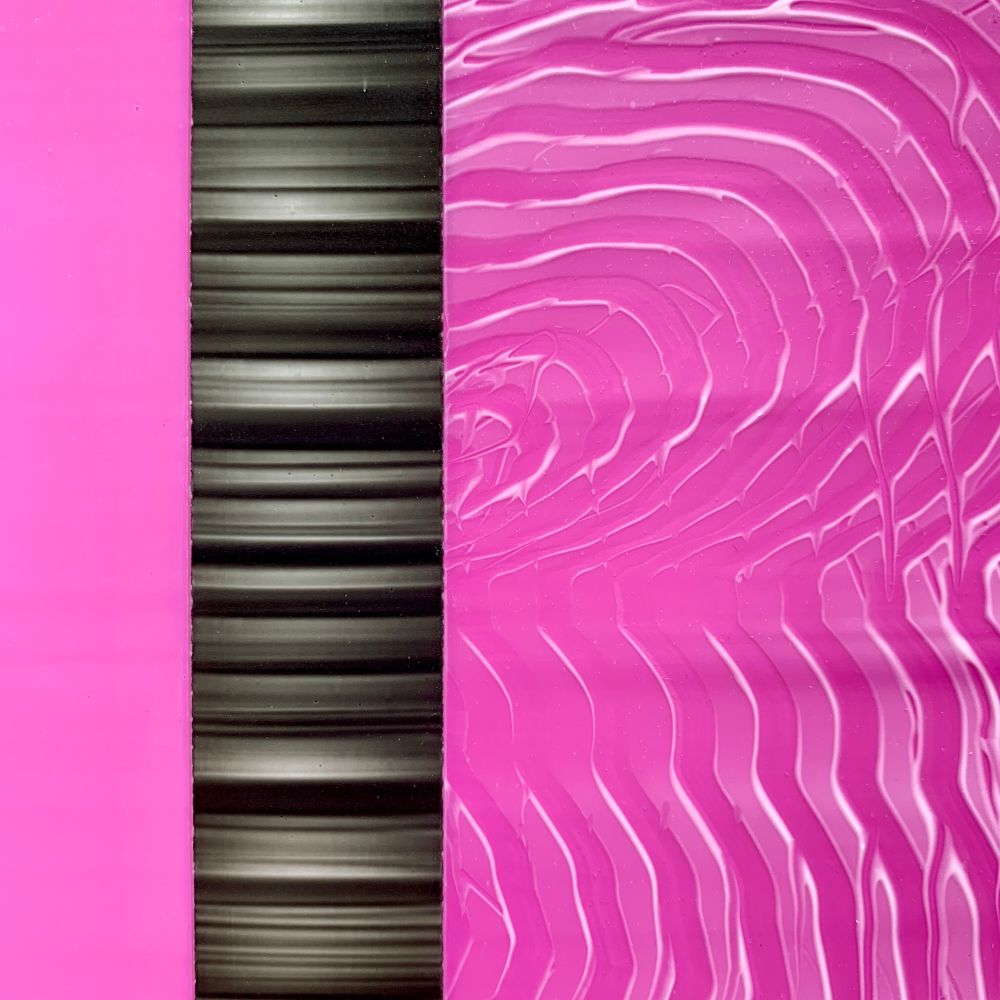 Closeup of the details of an acrylic painting. 