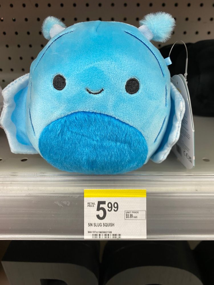 tiny blue sea slug squishmallow plush