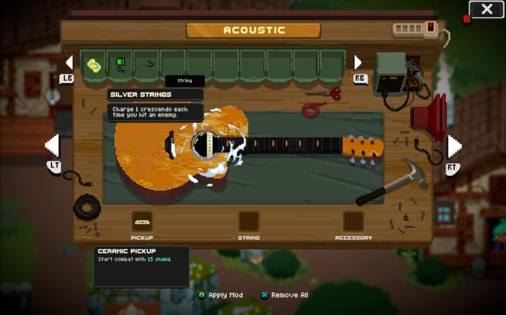 Screenshot of Fretless showing the acoustic guitar