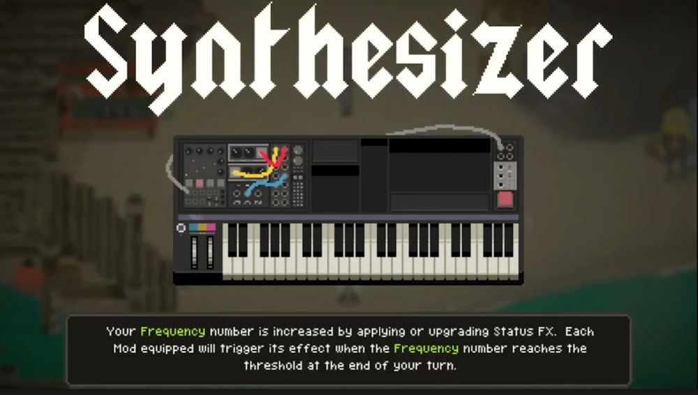 Screenshot of Fretless showing the synthesizer
