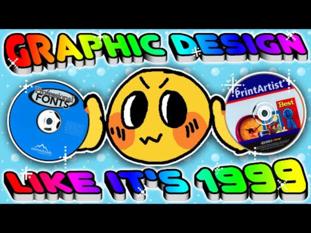 using weird y2k CD-ROM software to design merch