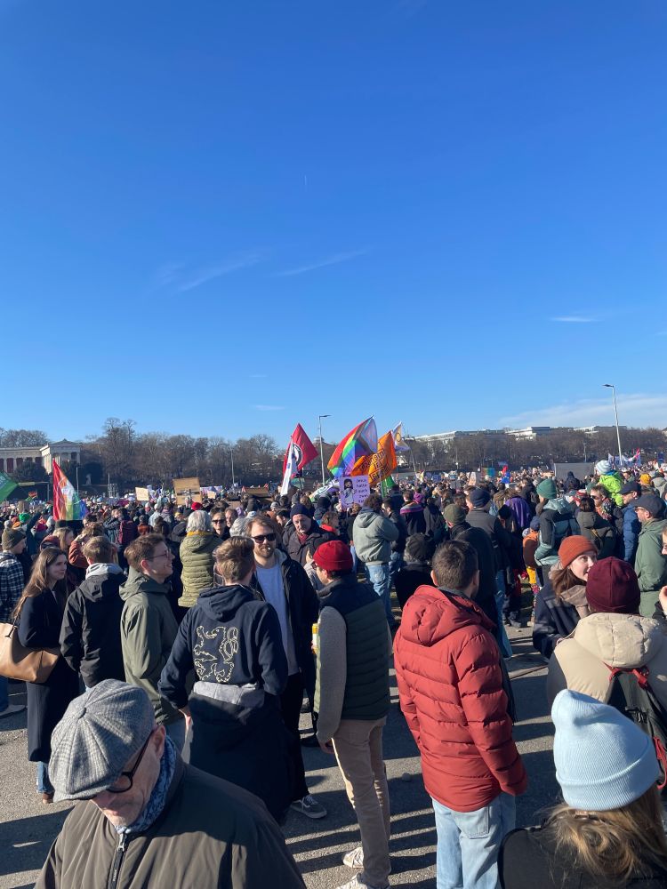 Teilnehmer der Anti-AfD Demo in München 