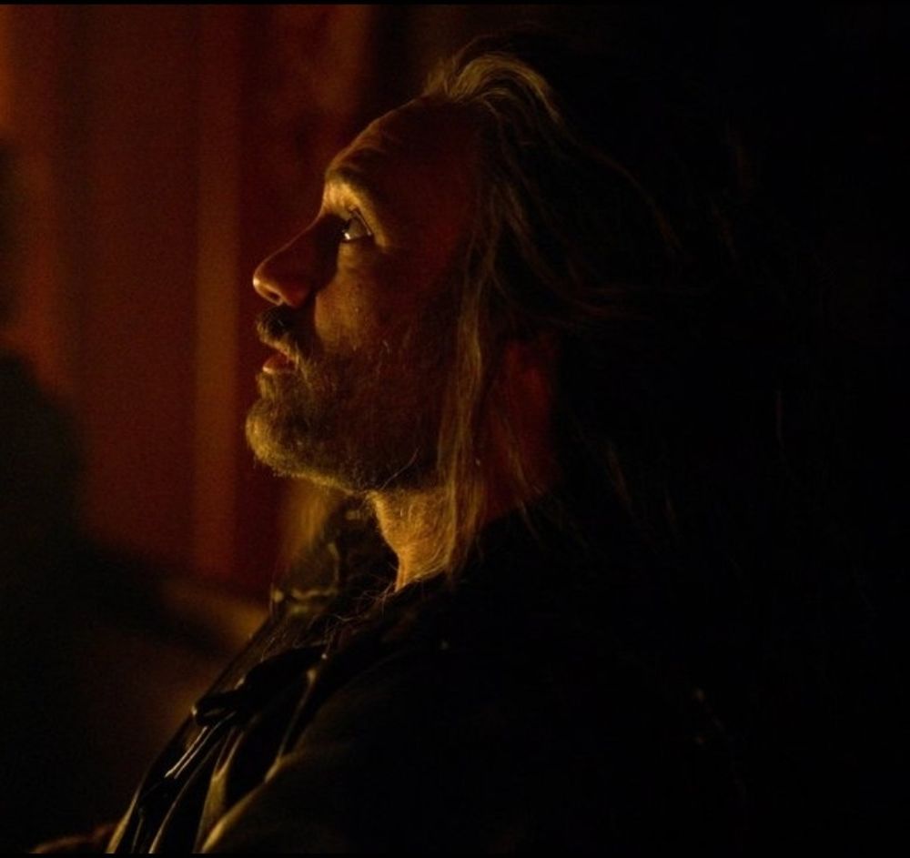 Ed Teach being hot (mood lighting, beautiful profile)