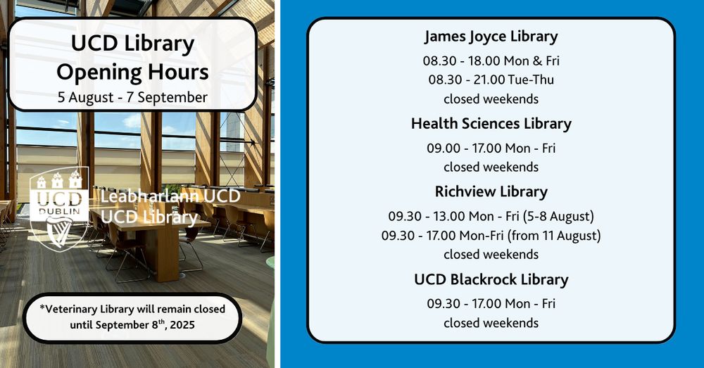Photo of UCD Health Sciences Library tables and chairs.