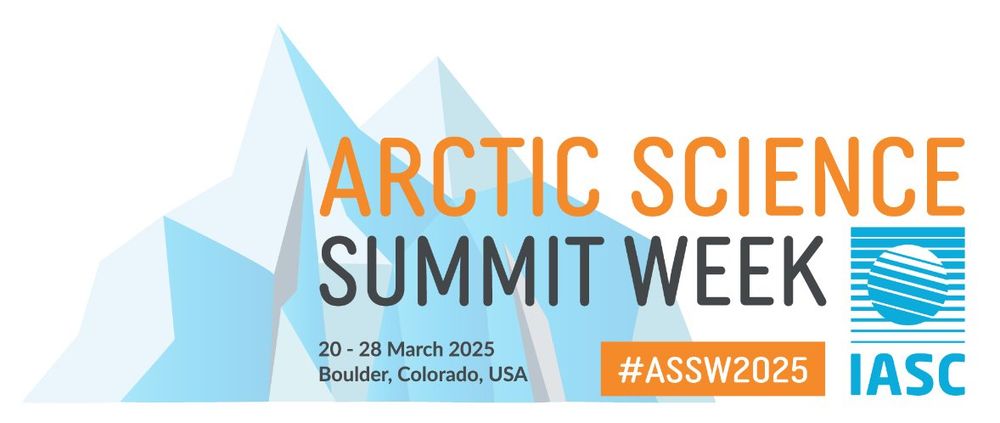Logo for Arctic Science Summit Week, 20-28 March 2025 in Boulder, Colorado.
