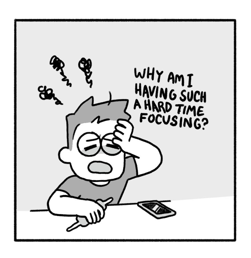 Cartoon of me, unfocused 